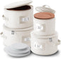 Fine China Storage Containers Hard Shell, 4 Piece Dish Storage Containers by HearthHarbor