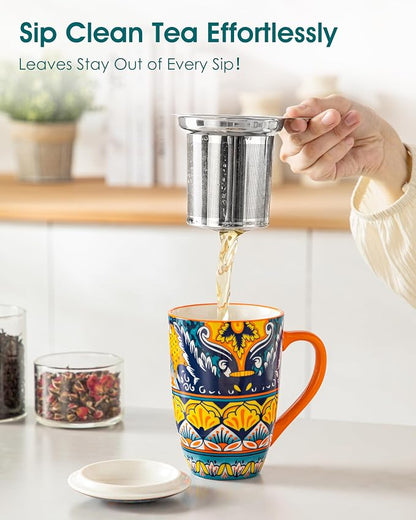 vancasso 18 Oz Tea Infuser Mug - Image 5
