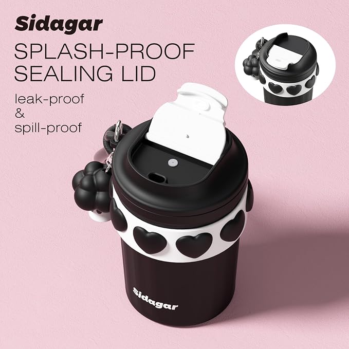 SDGA+ 12 oz Travel Coffee Mug Spill Proof Leak Proof, Stainless Steel Thermal - Image 3