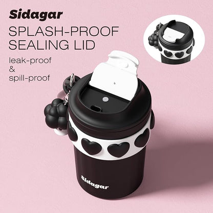 SDGA+ 12 oz Travel Coffee Mug Spill Proof Leak Proof, Stainless Steel Thermal - Image 3