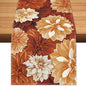 Vintage Orange Dahlia Flower Autumn Table Runner Fall Floral Burlap Table by BEAUTYROMANCEFORYOURLIFE