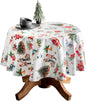 Maison d' Hermine Table Cloth Round Table 100% Cotton 63 Inches Fall Tablecloth Reusable Everyday Use for Thanksgiving Christmas Decorations Dining Farmhouse Party (Chromo)