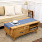 Solino Home 100% Linen Table Runner Blue Denim Woven, Athena 14 x 60 in | Table by SolinoHome