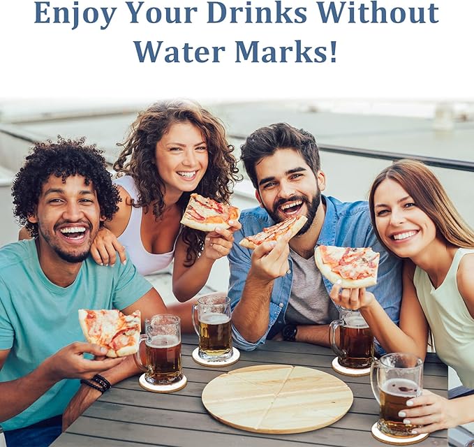Funny Cork Drink Coasters Absorbent with Holder 6 Pcs Absorbing Stone Funny Drink Coaster Gift Set Housewarming New Home Apartment Kitchen House Decor Gift for Women Men