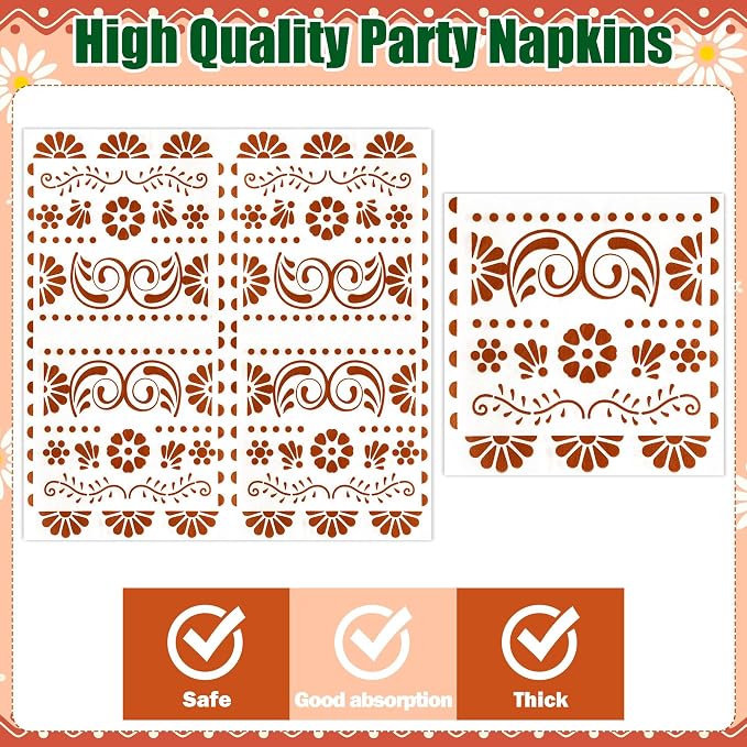 96Pcs Platos De Barro Mexicanos Cielito Lindo Terracotta Clay Party Plates - Image 4
