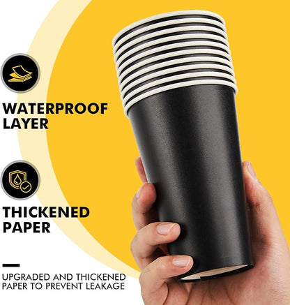 RACETOP Coffee Cups with Lids 16 oz, 100 Pack Disposable To Go Cups, To-go - Image 6
