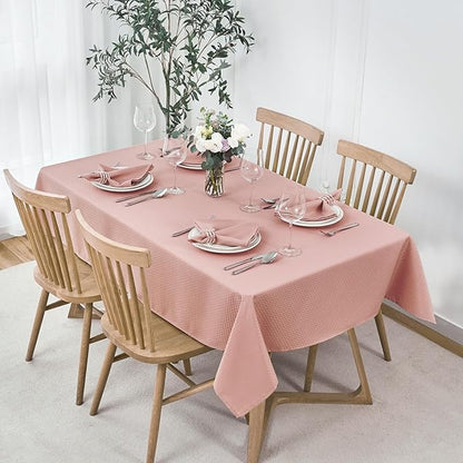 maxmill Cloth Napkins Weaved Texture Pattern Soft Comfortable and Luxury Serviette for Restaurant Family Dinners Weddings Parties and Banquets Set of 4 Pieces, 20 x 20 Inch Pale Blush