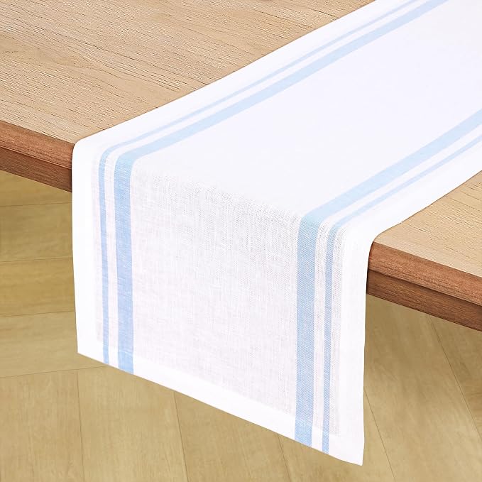 Solino Home 100% Pure Linen Table Runner, 14 x 90 in - Image 2