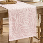 Artoid Mode Pink Soft 3D Jacquard Leaves 100%Cotton Spring Table Runner by ArtoidMode