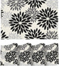 Artoid Mode Floral Vinyl Placemats Set of 4, Heat Resistant Washable Non-Slip Plastic PVC Place Mats for Party Kitchen Dining Decor