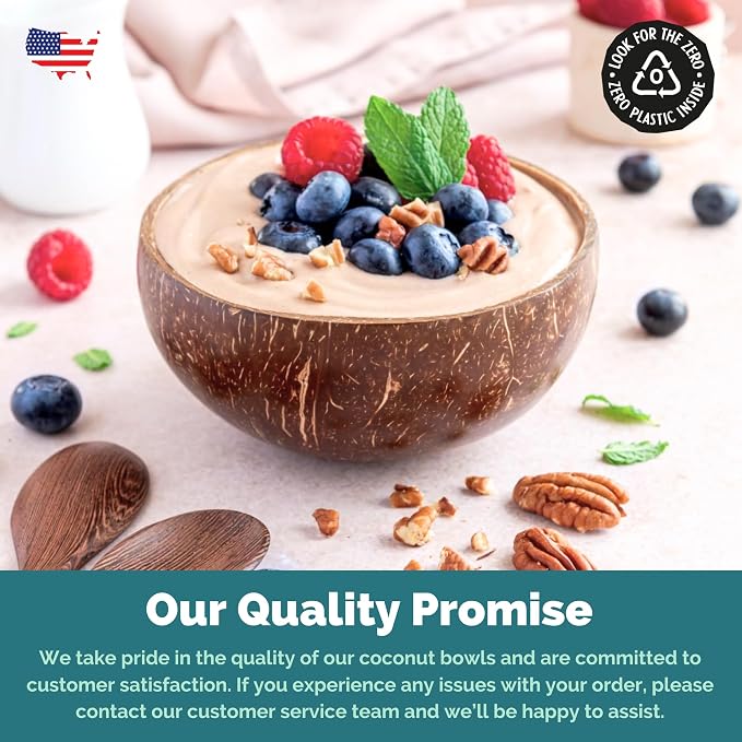 Jungle Culture 14 Pcs Bulk Coconut Bowls • Large 13–14 cm / 5.3-5.9" Natural - Image 5