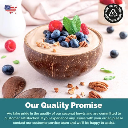 Jungle Culture 14 Pcs Bulk Coconut Bowls • Large 13–14 cm / 5.3-5.9" Natural - Image 5