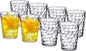 Amazing Abby - Iceberg - 10-Ounce Plastic Tumblers (Set of 8), Plastic Drinking Glasses, All-Clear Reusable Cups, Stackable, BPA-Free, Shatter-Proof, Dishwasher-Safe