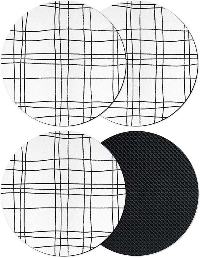 Modern Minimalist Lines Coasters Set of 4 Absorbent Coasters by Unknown