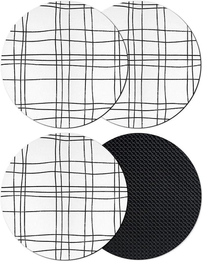 Modern Minimalist Lines Coasters Set of 4 Absorbent Coasters by Unknown