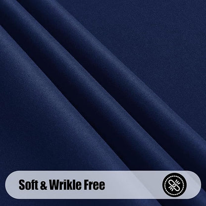 Smiry Rectangle Table Cloth, Waterproof Anti-Scratch Polyester Tablecloth, Decorative Washable Fabric Table Cover for Dining, Buffet, Parties and Outdoor, 54x78, Navy