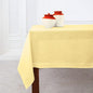 Solino Home Yellow Linen Tablecloth 54 x 72 Inch - Classic Hemstitch, 100% Pure Linen Rectangular Tablecloth - Machine Washable Table Cloth for Valentines, Spring, Easter