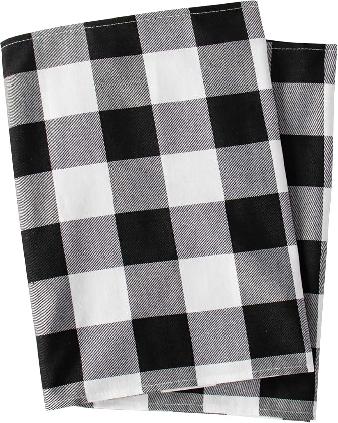 ShinyBeauty Black & White Buffalo Plaid Runners 120 inches Long Classic - Image 6