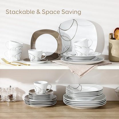 VEWEET 30 PCS Ceramic Dinnerware Sets - Image 6