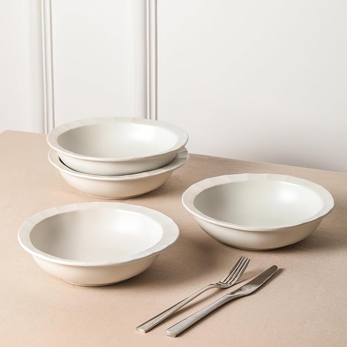 Stone Lain Oasis Stoneware Bowl Dish Set, 4-Piece Pasta Bowls - Image 2
