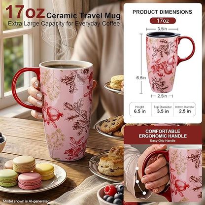 Topadorn 17oz Ceramic Travel Mug - Image 2