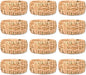 Woven Napkin Rings, Natural Tan, farmhouse rustic design, fits cloth & paper by CLEENTABLE