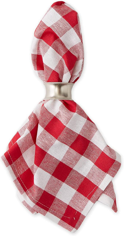 DII Checkered Tabletop Collection 100% Cotton, Machine Washable, Napkin Set - Image 2