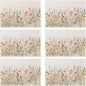 Placemats, Wild Flowers Herbs Botanical Placemats 12x18 Inch Waterproof Non-Slip Washable Table Mats for Kitchen Dining Party Table Decor,Set of 6