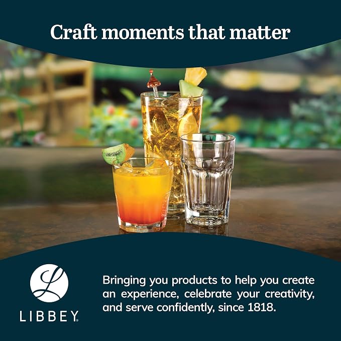 Libbey Gibraltar DuraTuff Drinking Glass Drinking Cup Set, Iconic Heavy Base - Image 6