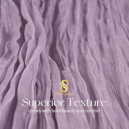 Showgeous 4 Pack Purple Cheesecloth Table Runner, 17 x 108 Inches | Boho - Image 4