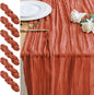 Cheesecloth Table Runner 10FT 6Pcs Terracotta Boho Gauze Sheer Runners | Cheese by Xiomot