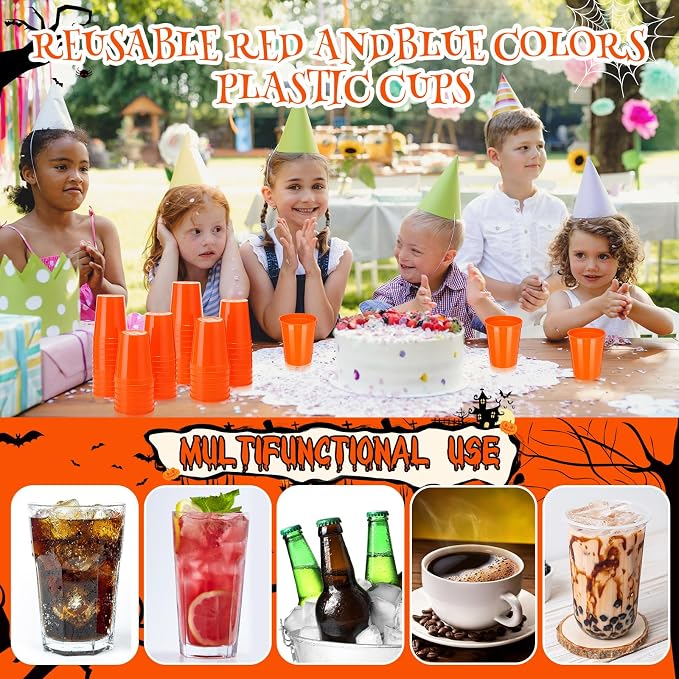 Yungyan 50 Pack 16 oz Stadium Cups Reusable Plastic Cups Blank Drink Stadium - Image 6