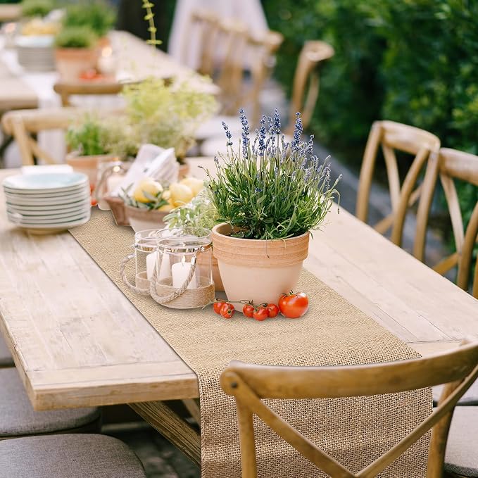 12 Pack Burlap Table Runners 12 x 71 Inch Rustic Table Runner Bulk Jute - Image 6