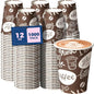 Fit Meal Prep 12 oz Coffee Cups 1000 Count, Leak-Proof Hot Cup, Disposable by FMPBRANDS