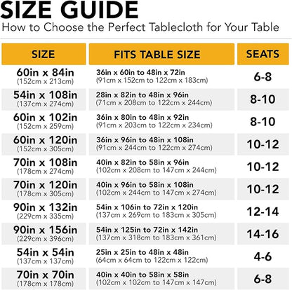 6-Pack Navy Blue Tablecloths for Rectangle Tables, 90 x 132 Inches, Stain-Resistant Polyester Fabric for 8 Foot Tables - Washable Table Covers for Weddings, Banquets, Birthday Parties, Events