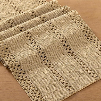 Boho Table Runner Summer Farmhouse Rustic Dining Dresser Scarf Home Decor | - Image 2