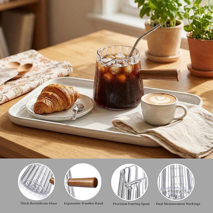 2 PCS Espresso Cups, Ohola 6OZ Espresso Shot Cup, Glass Measuring Cups - Image 3