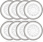 AVLA 8 Pack Crystal Drink Coasters, Glass Round Cup Mat, Dining Room, Coffee by AVLA