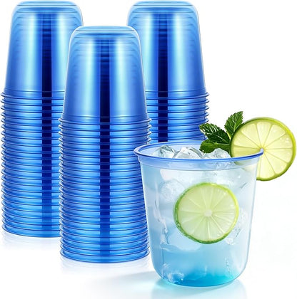 KesaPlan 50Pcs 12oz Blue Plastic Party Cups, Disposable Wine Cocktail Cups | by KesaPlan