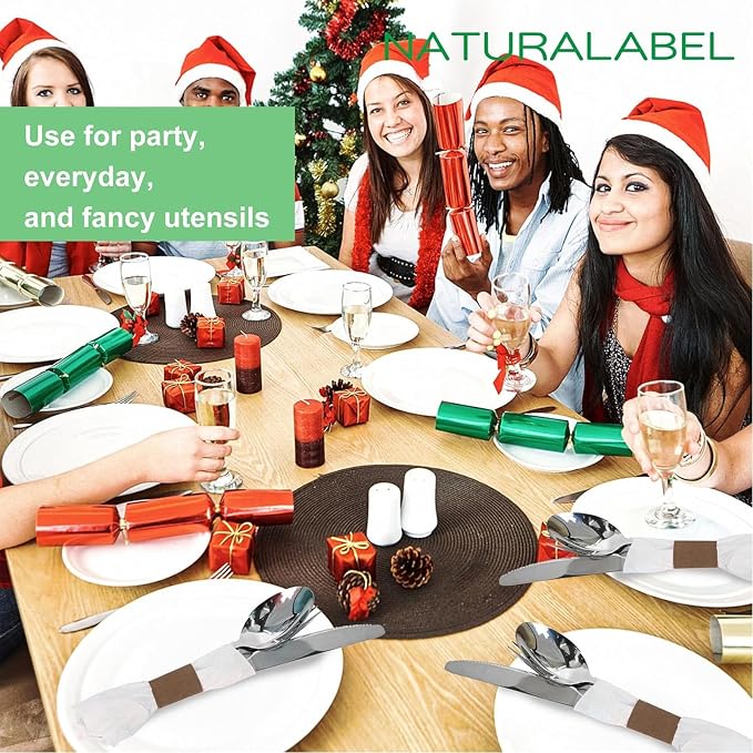 Self-Adhesive Napkin Bands, elegant table setting, - Image 6