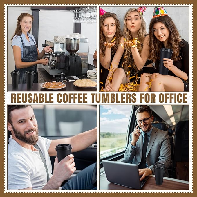 Honeydak 45 Pack 16 oz Reusable Coffee Cups - Image 6