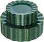 120PCS Dark Green Plastic Plates, Wavy Plates by QualQuot