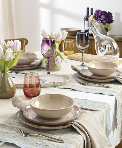 Oneida Organic Shades Clay Stoneware 12-Piece Dinnerware Set - Image 8