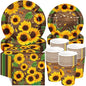 250 Pcs Sunflower Party Decorations Include Spring Summer Floral Paper Plates by Ziliny