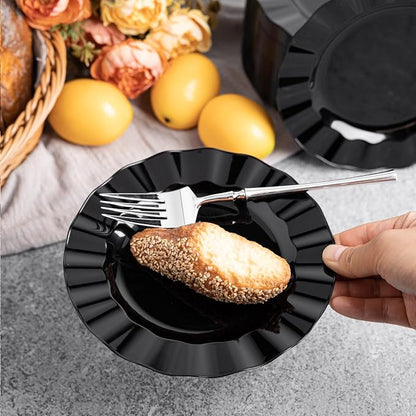 72 Pack Black Plastic Plates, Thanksgiving - Image 6