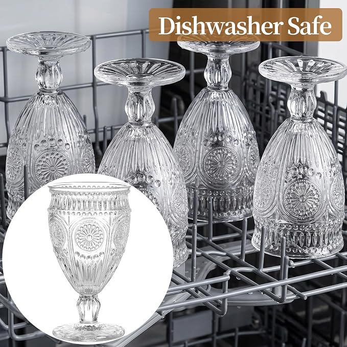Darlion Goblets, Water Glasses, Goblet Glasses, Food-Grade Glass, Thick Glass - Image 9