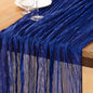 DeZerlor Royal Blue Cheesecloth Table Runners 6 Pack Summer Boho Runners | by DeZerlor