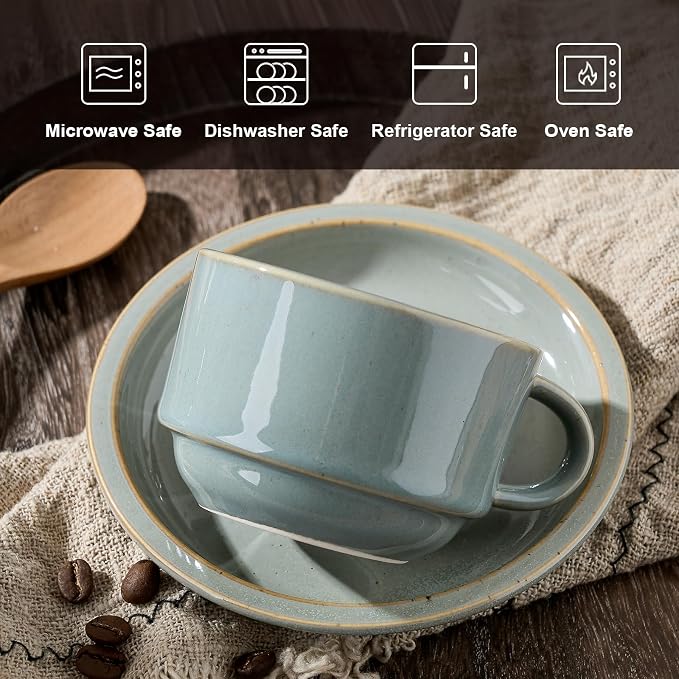 JIEMEI HOME Porcelain Stackable Espresso Cups - Image 3