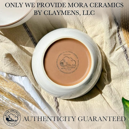 Mora Ceramic Bowls For Kitchen, 28oz - Bowl Set of 4 - For Cereal, Salad, Pasta, Soup, Dessert, Serving etc - Dishwasher, Microwave, and Oven Safe - For Breakfast, Lunch and Dinner - Vanilla White