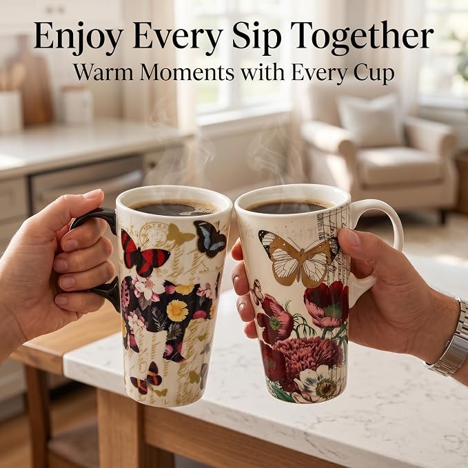 Topadorn 2 Pack 17oz Ceramic Travel Mugs - Image 6